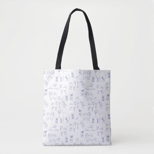 Blue Dogs Tote Bag (Voorkant)