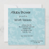 Blue Dogwood Flowers Baby shower Kaart (Achterkant)