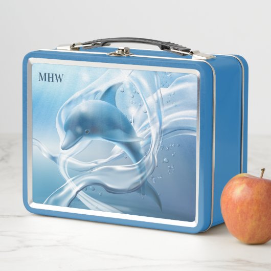 Blue Dolphin aangepaste monogram lunch dozen (In situ)
