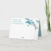 Blue Dolphin Art Grappig Bedankt Kaarten (Achterkant)