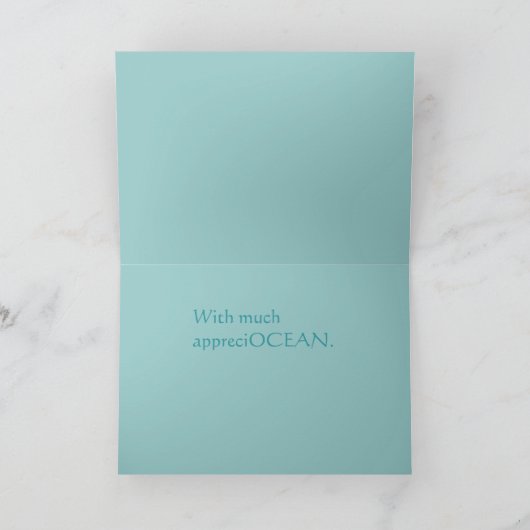 Blue Dolphin Art Grappig Bedankt Kaarten (Binnen)