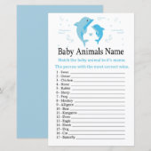 Blue Dolphin Baby Animals Name Game (Voorkant / Achterkant)