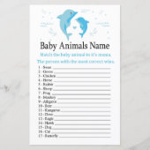 Blue Dolphin Baby Animals Name Game (Voorkant)