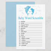 Blue Dolphin Baby word scramble game (Voorkant / Achterkant)