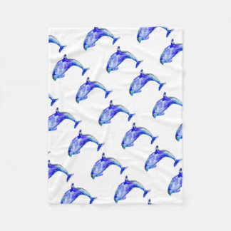 Blue Dolphin Fleece Blanket
