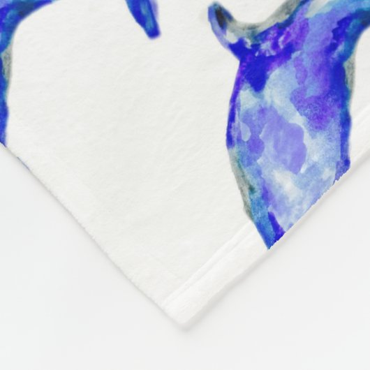 Blue Dolphin Fleece Blanket Deken (Hoek)
