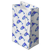 Blue Dolphin Gift Bag Klein Cadeauzakje (Voorkant Gekanteld)
