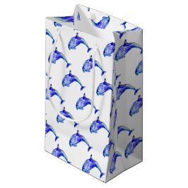 Blue Dolphin Gift Bag Klein Cadeauzakje
