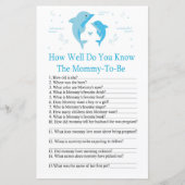 Blue Dolphin Hoe goed ken je het baby shower spel? (Voorkant)