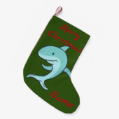 Blue Dolphin Leaping Thunder_Cove Kleine Kerstsok (Voorkant (Hangend))