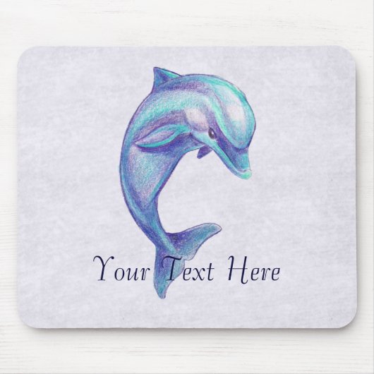 Blue Dolphin Mousepad Muismat (Voorkant)