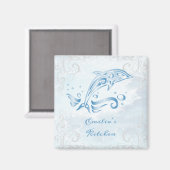 Blue Dolphin Personalized Magnet (Voorkant / Achterkant)