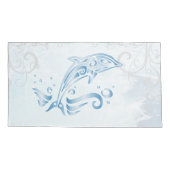 Blue Dolphin Personalized Pillow Hoesje Kussensloop (Achterkant-Links)
