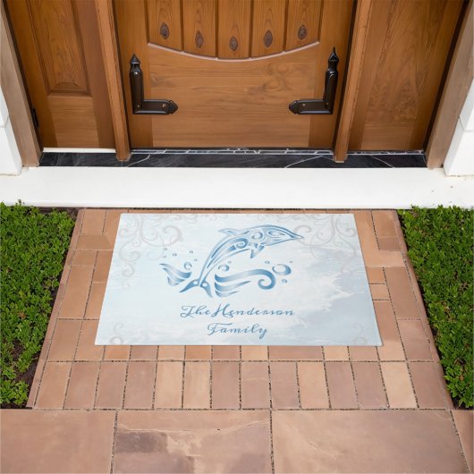 Blue Dolphin Persoonlijke Doormat Deurmat (Buiten)