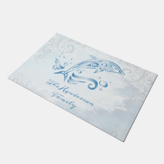 Blue Dolphin Persoonlijke Doormat Deurmat (Schuin)
