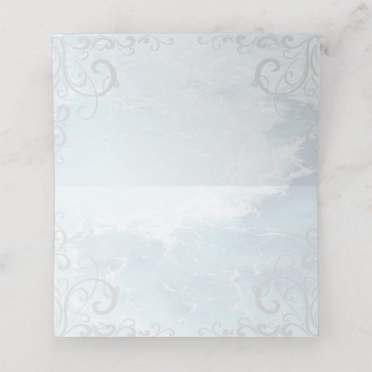 Blue Dolphin Reception Place Card Plaatskaartje (Binnenkant ongevouwen)