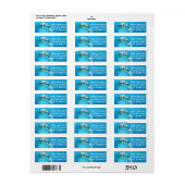 Blue Dolphin Return Label (Full Sheet)