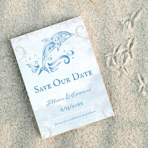 Blue Dolphin Save the Date Notice Aankondiging
