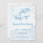 Blue Dolphin Save the Date Notice Aankondiging (Voorkant)