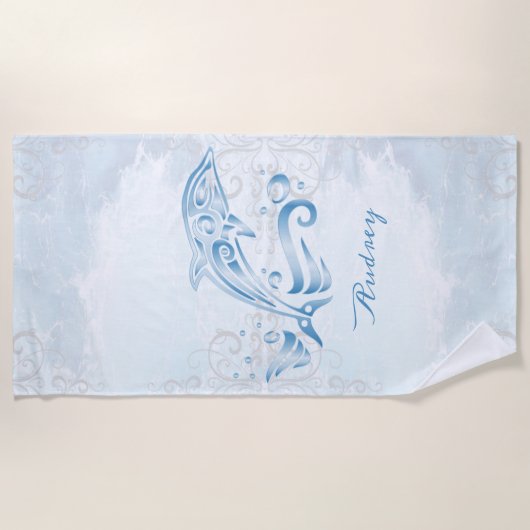 Blue Dolphin Specialized Beach Towel Strandlaken (Voorkant)