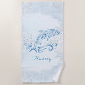 Blue Dolphin Specialized Beach Towel Strandlaken (Voorkant)