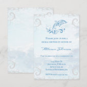 Blue Dolphin Vrijgezellenfeest Invite Kaart (Voorkant / Achterkant)