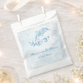 Blue Dolphin Wedding Favor Bags Bedankzakje (Geknipt)