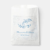 Blue Dolphin Wedding Favor Bags Bedankzakje (Voorkant)