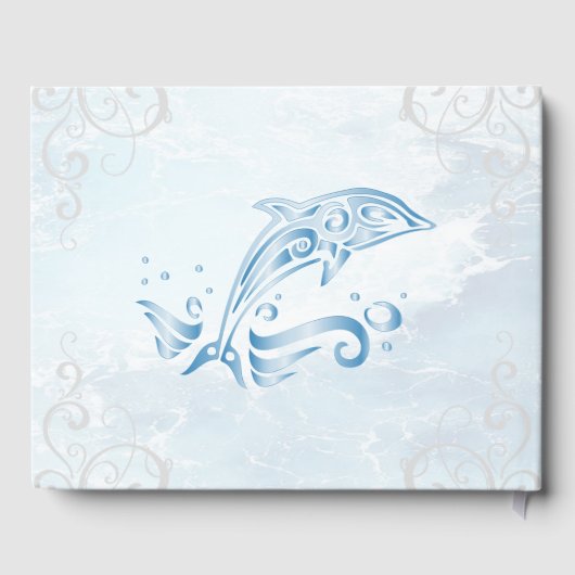 Blue Dolphin Wedding Guestbook Gastenboek (Achterkant)