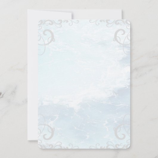 Blue Dolphin Wedding Uitnodiging (Achterkant)