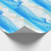 Blue Dolphins Jumping Cadeaupapier (Hoek)