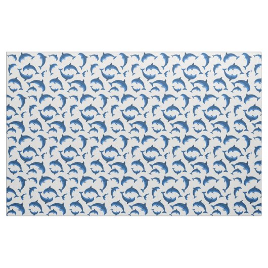 Blue Dolphins Jumping Pattern op Grey Stof (Fat Quarter)