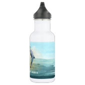 Blue Dolphins Jumping Sunny Water Waterverf Name Waterfles (Rechts)