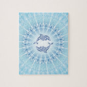 Blue Dolphins Mandala Legpuzzel (Verticaal)