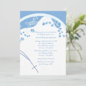 Blue Dome Religieuze Uitnodiging (Staand voorkant)