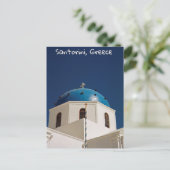 Blue dome, Santorini, Griekenland Briefkaart (Staand voorkant)