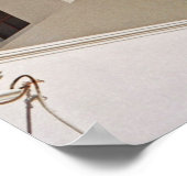 Blue dome, Santorini, Griekenland Poster (Hoek)