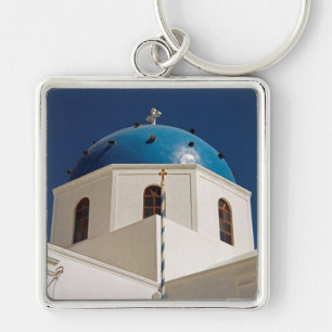 Blue dome, Santorini, Griekenland Sleutelhanger