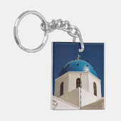 Blue dome, Santorini, Griekenland Sleutelhanger (Voorkant Links)