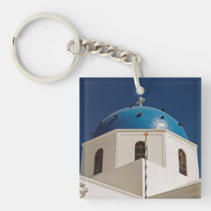 Blue dome, Santorini, Griekenland Sleutelhanger