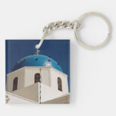 Blue dome, Santorini, Griekenland Sleutelhanger (Achterkant)