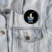Blue-don Funny Udon Pun Dark BG Ronde Button 5,7 Cm (In situ)
