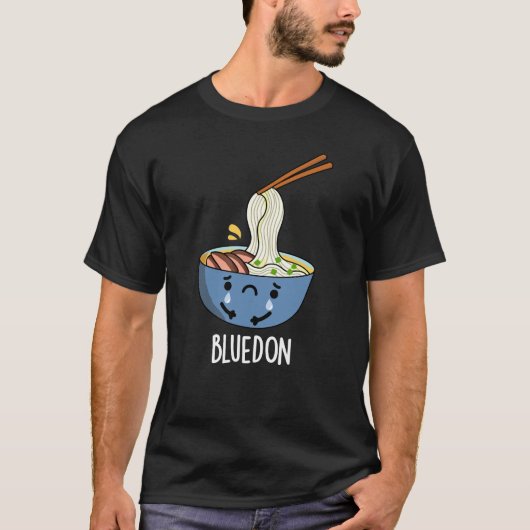 Blue-don Funny Udon Pun Dark BG T-shirt (Voorkant)