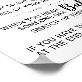 Blue Don't say baby game baby shower-teken Poster (Hoek)