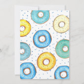 Blue Donut 1st Birthday Boy Donut wordt volwassen Kaart (Achterkant)