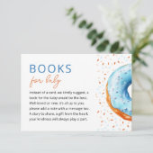 Blue Donut Baby Sprinkle Boeken voor Baby Informatiekaartje (Staand voorkant)