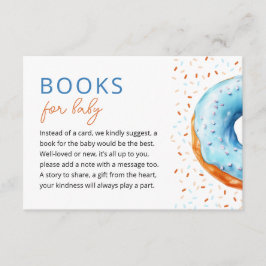 Blue Donut Baby Sprinkle Boeken voor Baby Informatiekaartje