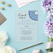 Blue Donut Baby Sprinkle Boy Baby shower Acryl Uitnodigingen (Insitu (Huwelijk))