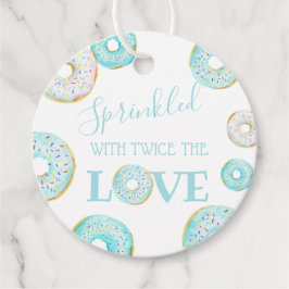 Blue Donut Baby Sprinkle Classic Ronde Sticker Bedankjes Labels