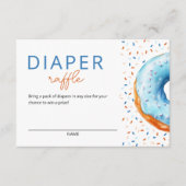 Blue Donut Baby Sprinkle Luier Raffle Informatiekaartje (Voorkant)